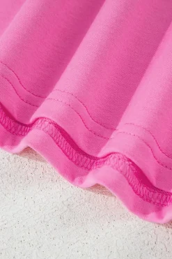 Online Dear-Lover Striped Patch Front Casual Tee Bonbon