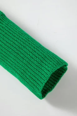 Hot Dear-Lover Bow Knot Cut Out Round Neck Loose Sweater Bright Green