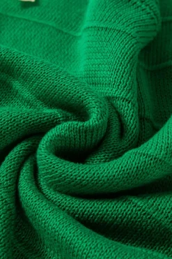 Hot Dear-Lover Bow Knot Cut Out Round Neck Loose Sweater Bright Green