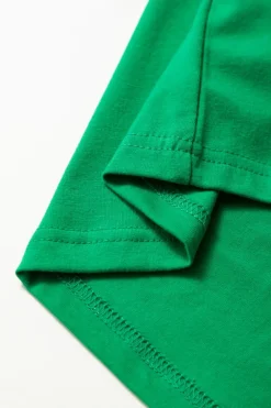 Hot Dear-Lover Casual Plain Crew Neck Tee Bright Green