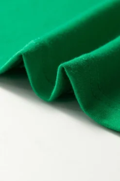 Hot Dear-Lover Casual Plain Crew Neck Tee Bright Green