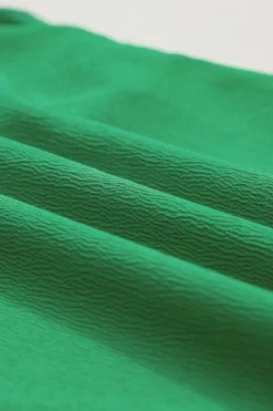 Best Dear-Lover Two Tone Ruffled Flutter Sleeve Blouse Bright Green
