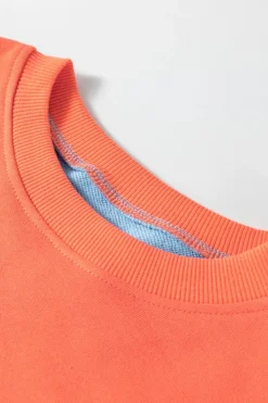 New Dear-Lover Colorblock Patchwork Drop Shoulder Sweatshirt Bright Pink