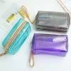 Outlet Dear-Lover Basic Solid Color PU Square Makeup Bag Bristol Black