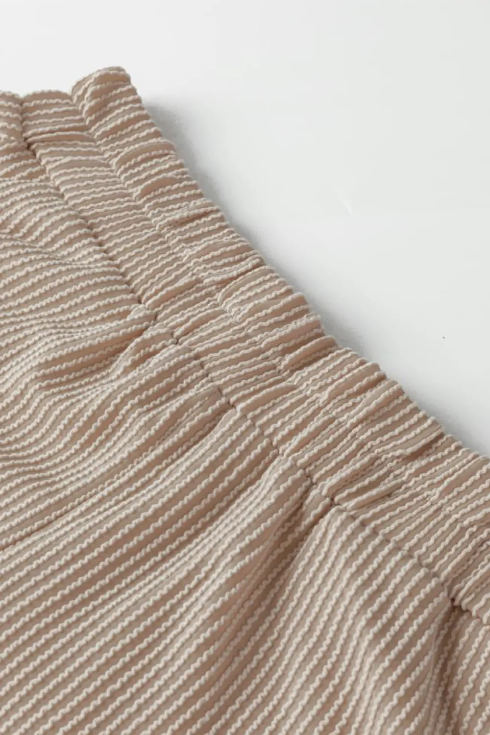 New Dear-Lover Corded 2pcs Colorblock Pullover and Pants Outfit Brown