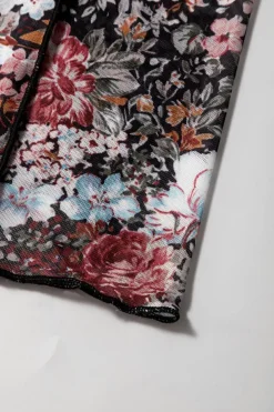 Fashion Dear-Lover Floral Print High Waist Maxi Skirt Brown