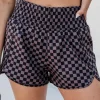 Discount Dear-Lover Leopard High Waisted Athletic Shorts Brown