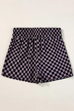 Discount Dear-Lover Leopard High Waisted Athletic Shorts Brown