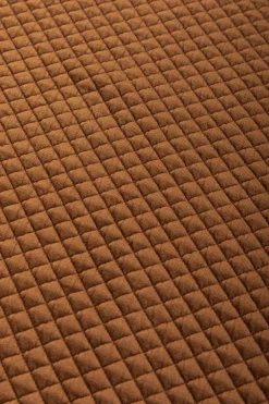 Hot Dear-Lover Solid Color Quilted Puff Sleeve Pullover Sweatshirt Brown