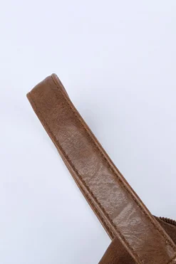Online Dear-Lover Vintage Leather Oversized Clutch Bag Brown