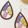 Outlet Dear-Lover Waterdrop Shape Easter Bunny Hook Earrings Brown