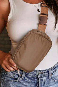 Fashion Dear-Lover Waterproof Zipped Crossbody Bag 20*5*14cm Brown