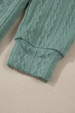 New Dear-Lover Textured Knit Side Pockets Open Front Cardigan Canton