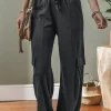 Fashion Dear-Lover Cargo Pockets Drawstring Sweatpants Carbon Grey