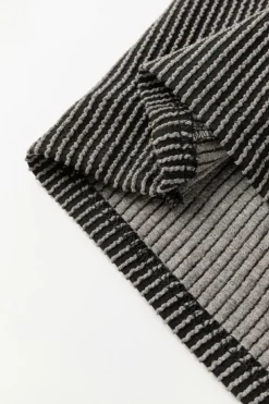 Online Dear-Lover Corded Knit Long Sleeve Top and High Waist Shorts Set Carbon Grey