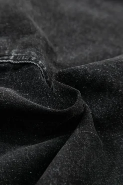 New Dear-Lover Mineral Wash Ripped Raw Hem Denim Mini Skirt Carbon Grey