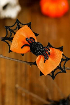 Online Dear-Lover Spider Web Bowknot Halloween Hair Clip Carrot
