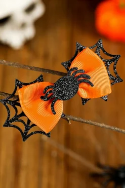 Online Dear-Lover Spider Web Bowknot Halloween Hair Clip Carrot