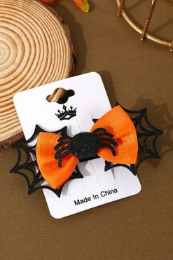 Online Dear-Lover Spider Web Bowknot Halloween Hair Clip Carrot