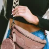 New Dear-Lover Casual Colorblock Strap Chain Shoulder Bag With Coin Purse Pale Chestnut