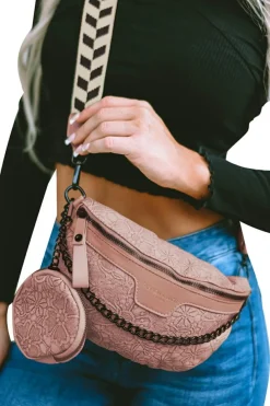 New Dear-Lover Casual Colorblock Strap Chain Shoulder Bag With Coin Purse Pale Chestnut