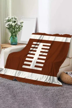New Dear-Lover Ball Game Fashion Fleece Blanket Chestnut