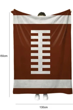 New Dear-Lover Ball Game Fashion Fleece Blanket Chestnut