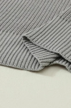 Hot Dear-Lover Color Block Knitted O-neck Pullover Sweater Chestnut