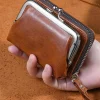 Outlet Dear-Lover Minimalist Wristlet PU Leather Coin Purse Chestnut