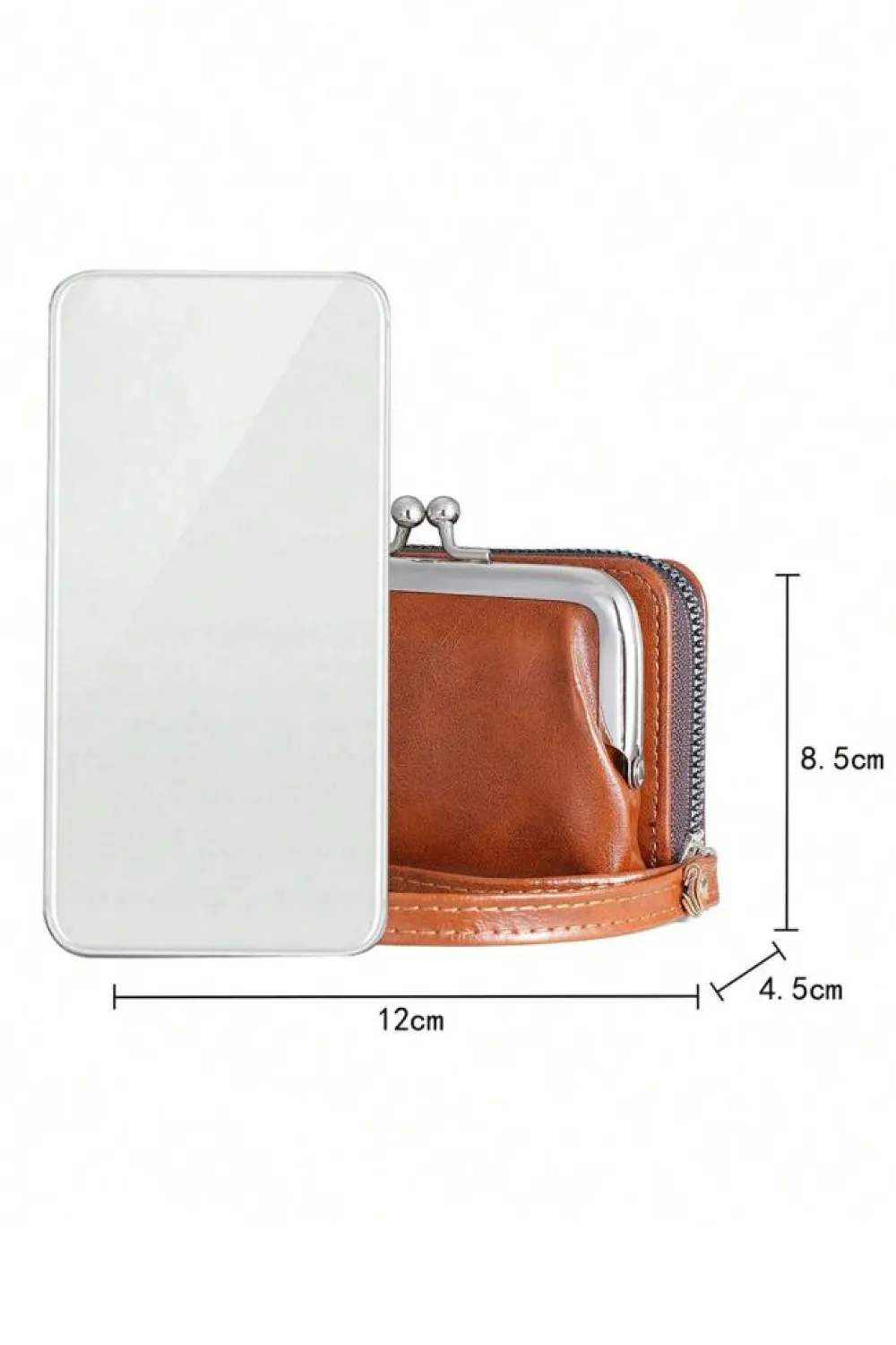 Outlet Dear-Lover Minimalist Wristlet PU Leather Coin Purse Chestnut