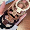 Best Dear-Lover 5pcs Smile Face Decor Braided Hair Ties Chestnut