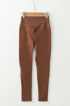 New Dear-Lover Quick-dry Fashion High Waist Sports Leggings Chestnut