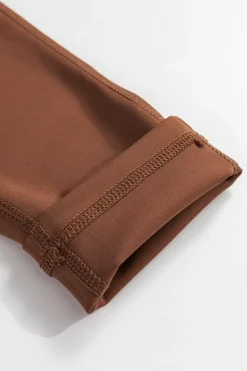 New Dear-Lover Quick-dry Fashion High Waist Sports Leggings Chestnut