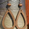 Fashion Dear-Lover Vintage Hollowed Waterdrop Shape Hook Earrings Chestnut