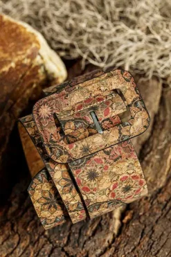 Hot Dear-Lover Western Floral Print Faux Leather Waist Belt Chestnut