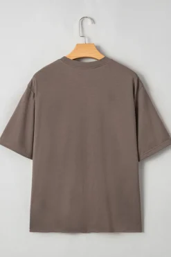 Online Dear-Lover Honky Tonk Honey Graphic Crew Neck Western Fashion Tee Chicory Coffee