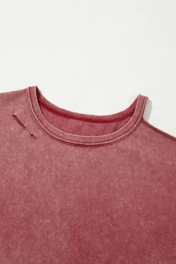Outlet Dear-Lover One Shoulder Half Sleeve Oversized Tunic T Shirt Clay