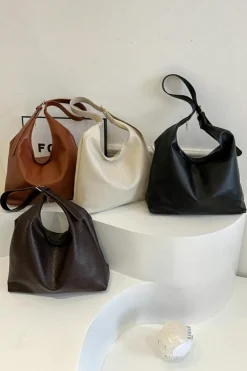 Discount Dear-Lover Adjustable Strap One Shoulder Leather Bag Coffee