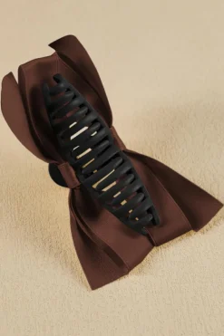 Discount Dear-Lover Bow Decor Large Hair Claw Clip Coffee