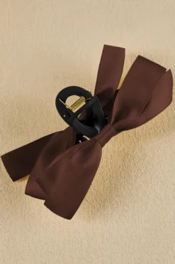 Discount Dear-Lover Bow Decor Large Hair Claw Clip Coffee
