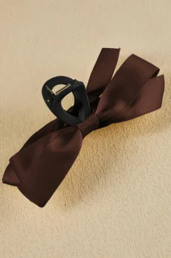 Discount Dear-Lover Bow Decor Large Hair Claw Clip Coffee