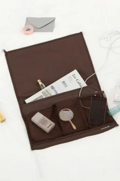 Sale Dear-Lover Canvas Bedside Storage Hanging Bag Coffee