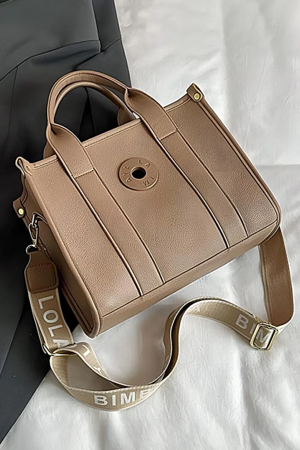 Best Dear-Lover Luxe Fashion PU Leather Bag with Handles Coffee