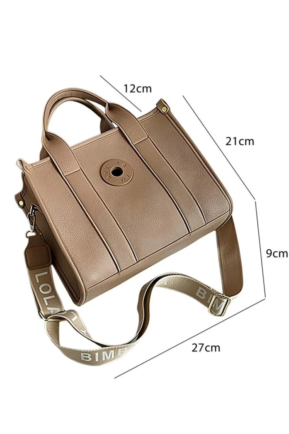 Best Dear-Lover Luxe Fashion PU Leather Bag with Handles Coffee