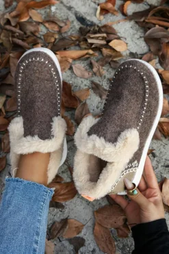 Fashion Dear-Lover Suede Stitching Patchwork Plush Lined Anklet Boots Coffee