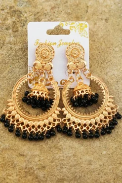 Hot Dear-Lover Boho Pearl Tasseled Plated Alloy Dangle Earrings Color black