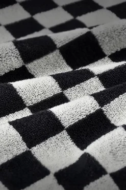 Clearance Dear-Lover Checkered Print Soft Large Bath Towel Color black