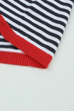 Best Dear-Lover Contrast Trimmed d Drop Shoulder Sweater Stripe