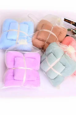 New Dear-Lover Soft Thicken fleece Two Piece Towel Set Coral