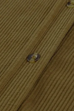 Best Dear-Lover Corduroy Button Pocket Shirt Khaki